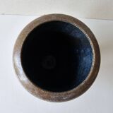 Vase en céramique vernissée bleue Signé Annie (hauteur 26cm) Hauteur 26 cm