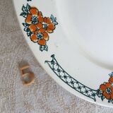 5 assiettes plates terre de fer Moulin des Loups Aubépine