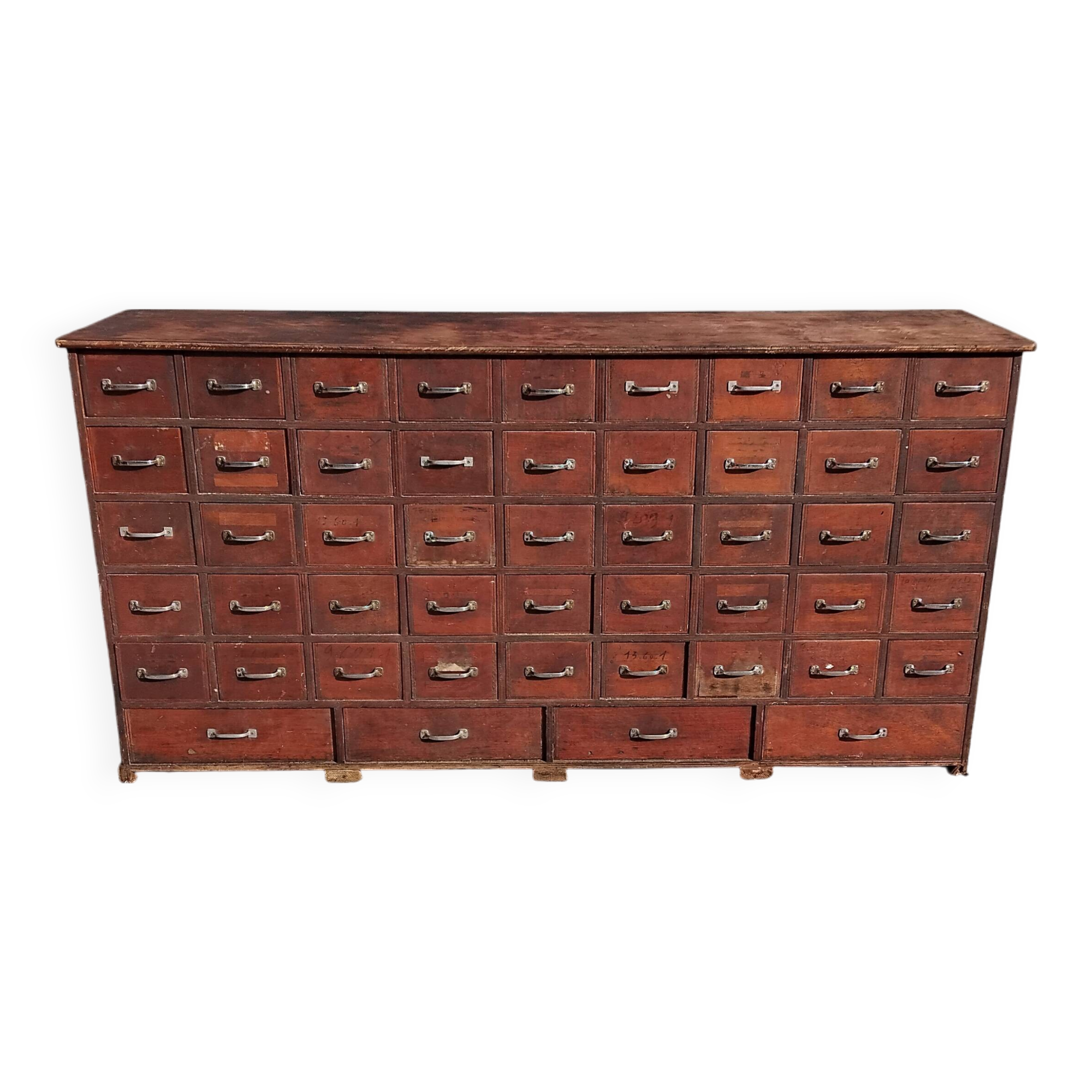 Old sideboard workshop furniture 49 drawers vintage design