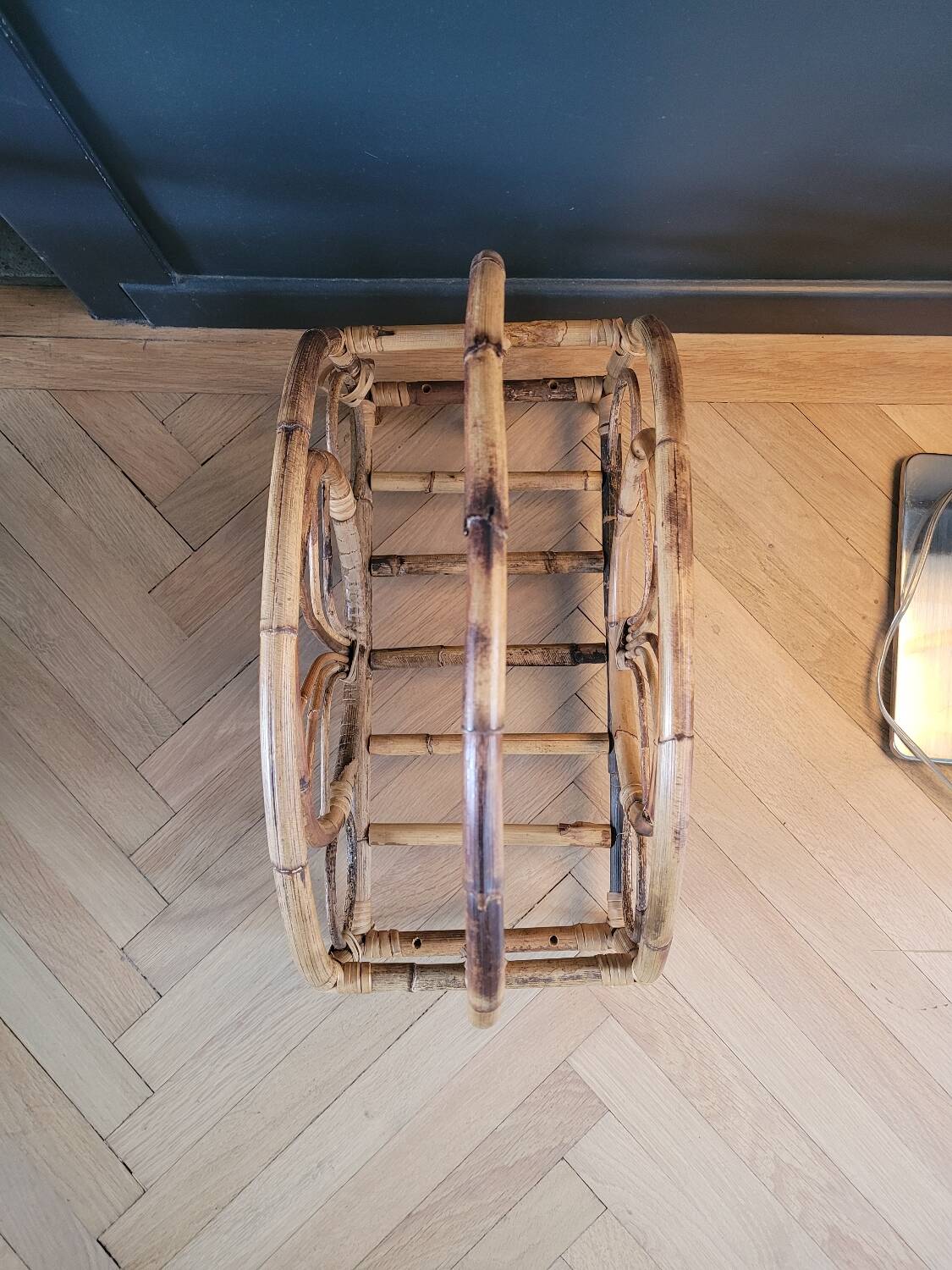 Vintage bamboo magazine rack