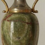 Vintage onyx and pewter amphora