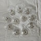 11 antique champagne glasses