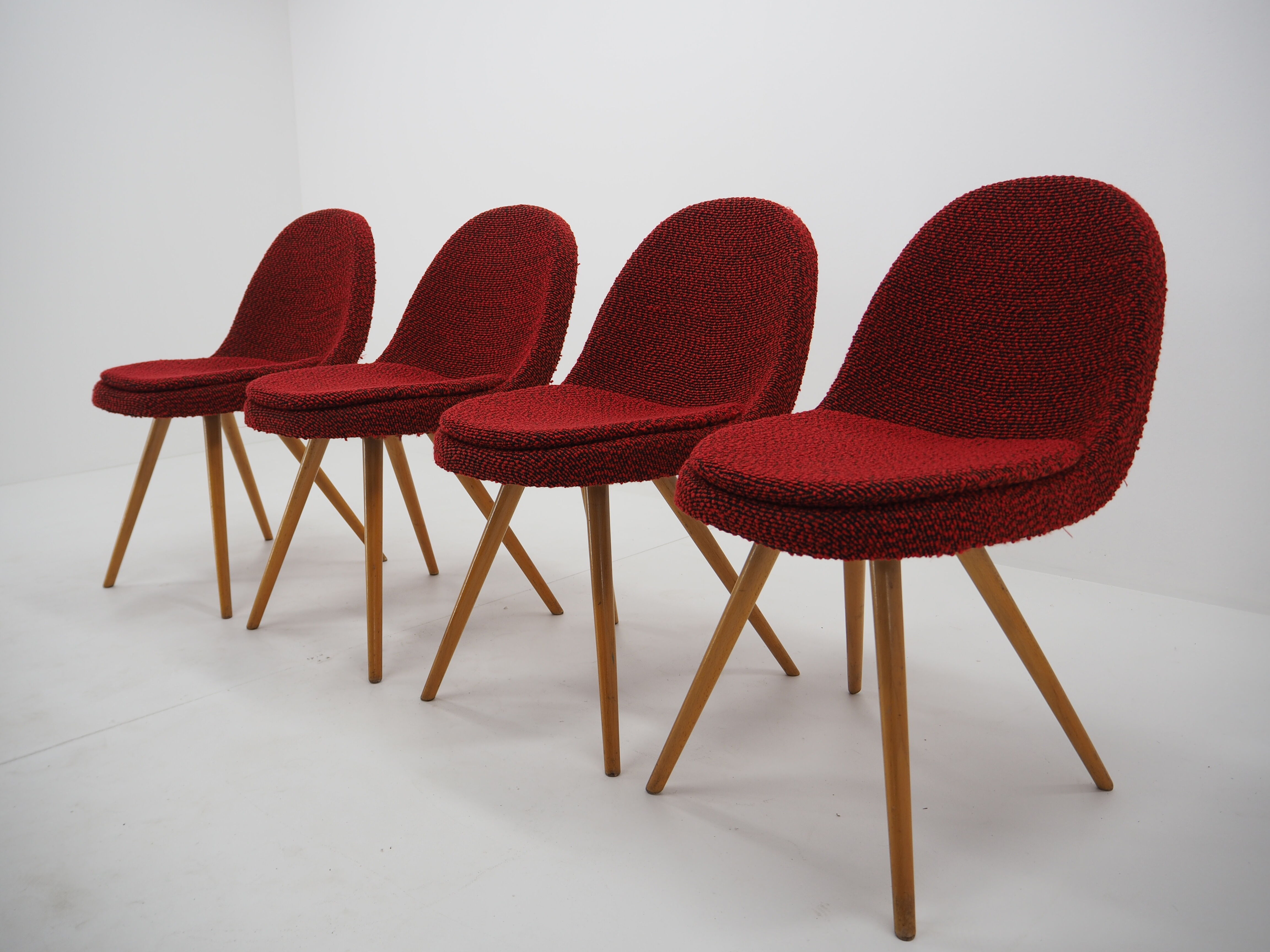 Set of 4 midcentury dining chairs designed by Miroslav Navrátil, 1960s