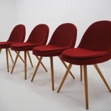 Set of 4 midcentury dining chairs designed by Miroslav Navrátil, 1960s