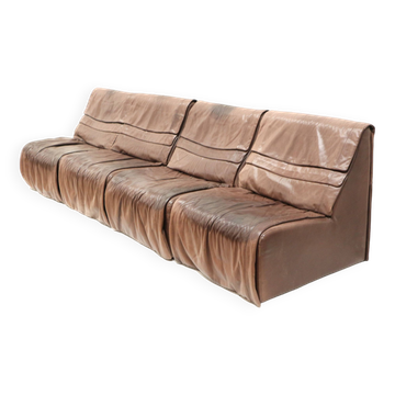 Vintage modular sofa with 4 elements from De Sede made in the 1970s