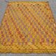 Tapis kilim jaune fait main