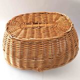 Rattan basket low handle