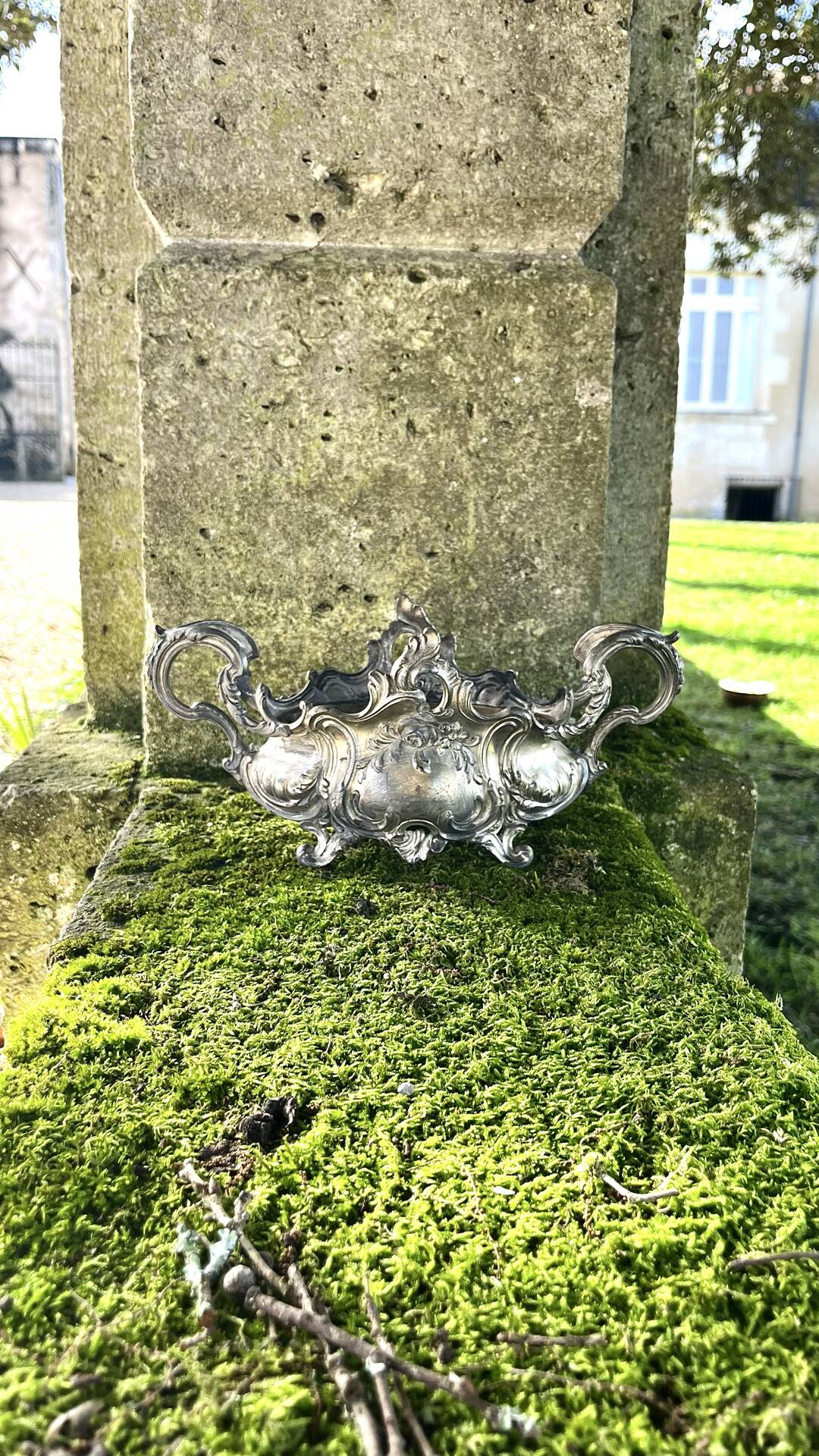 Silver Plated Jardinière, French Art Nouveau Centrepiece