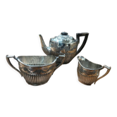 English silver metal tea set
