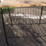 60s side table metal and wood