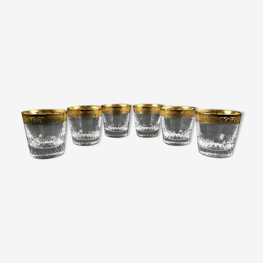 6 verres à whisky old fashion en cristal de saint louis modèle thistle |  Selency