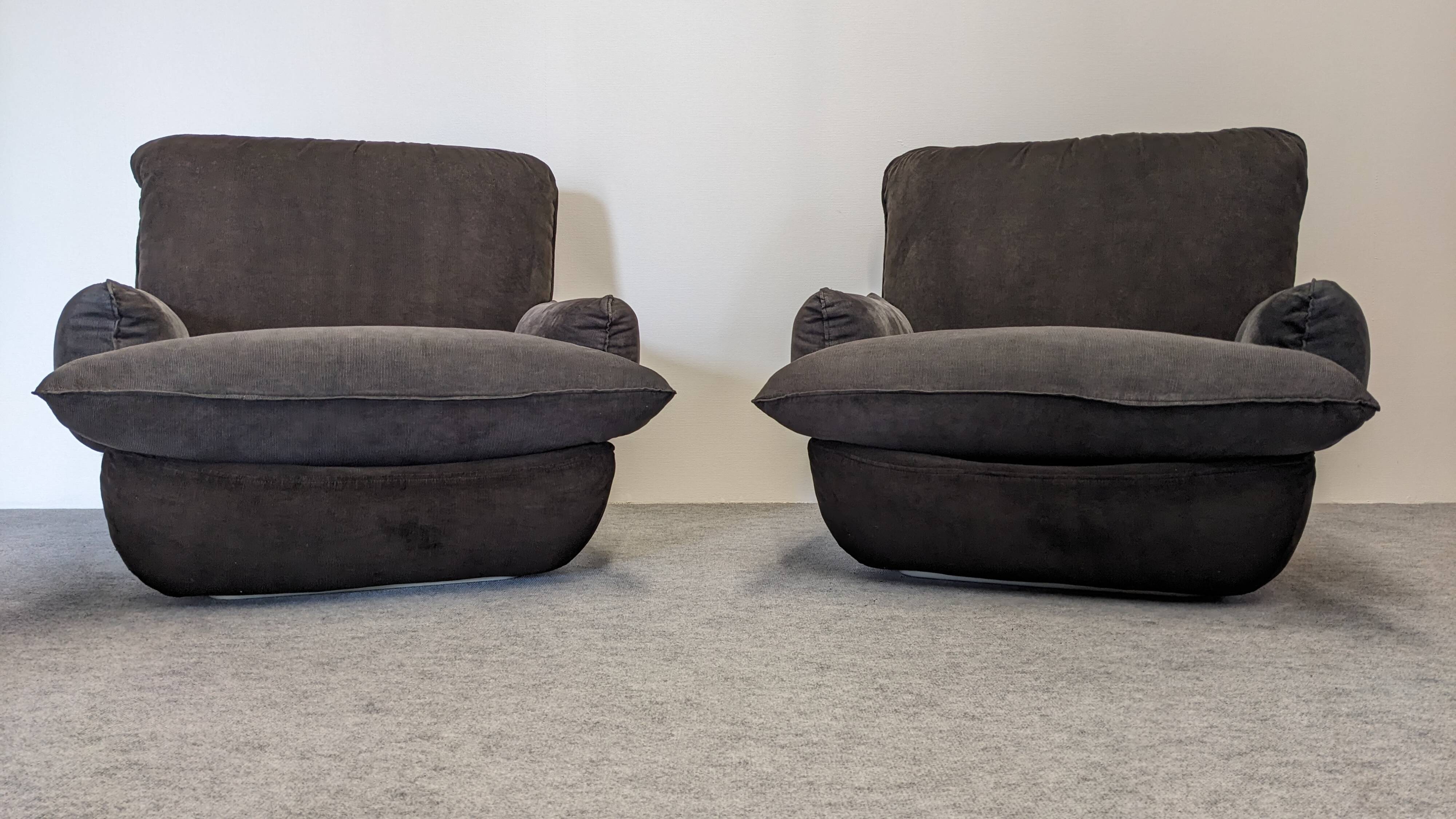 Pair of armchairs by Michel Cadestin for Airborne, France circa 1970.