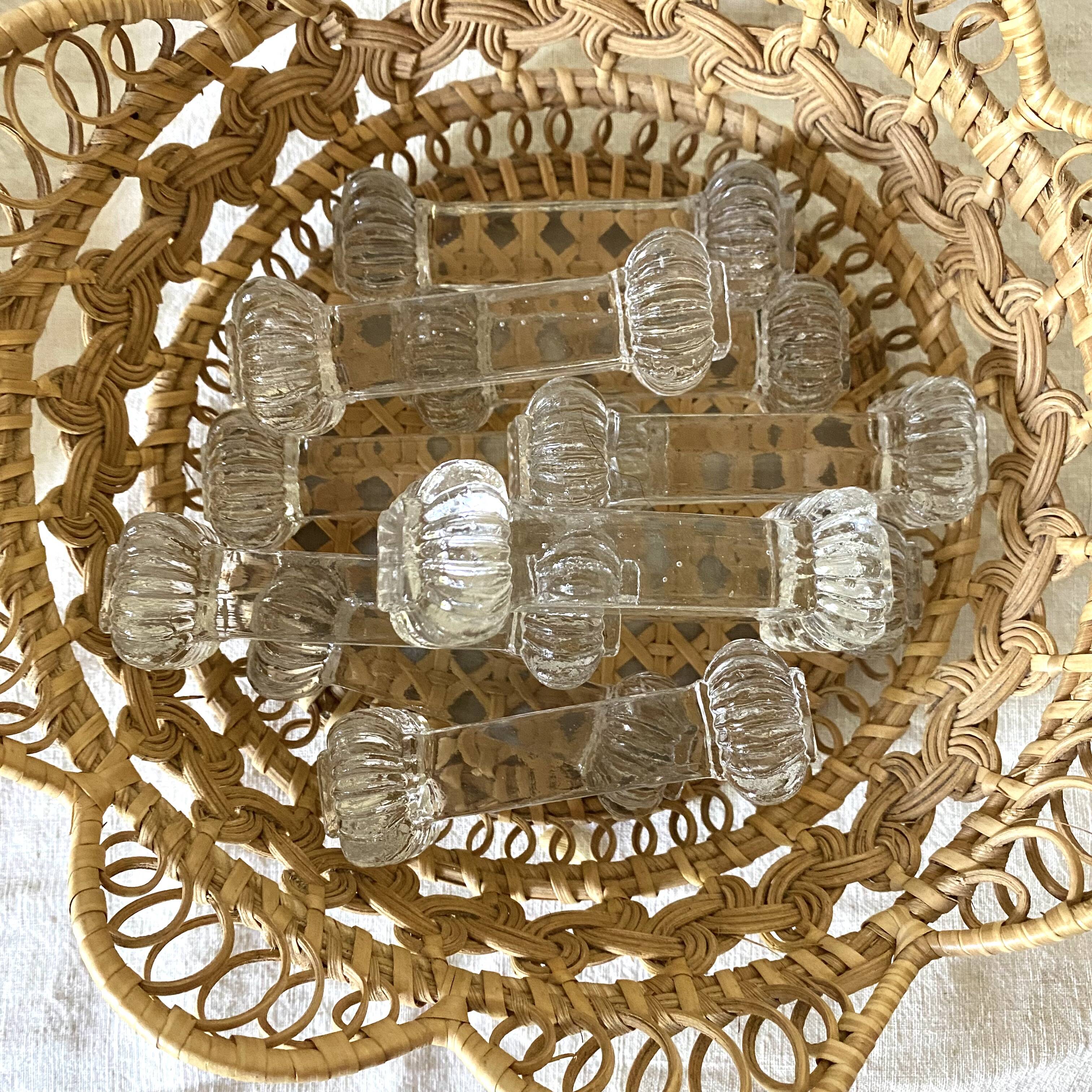 Antique glass knife holder