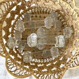 Antique glass knife holder