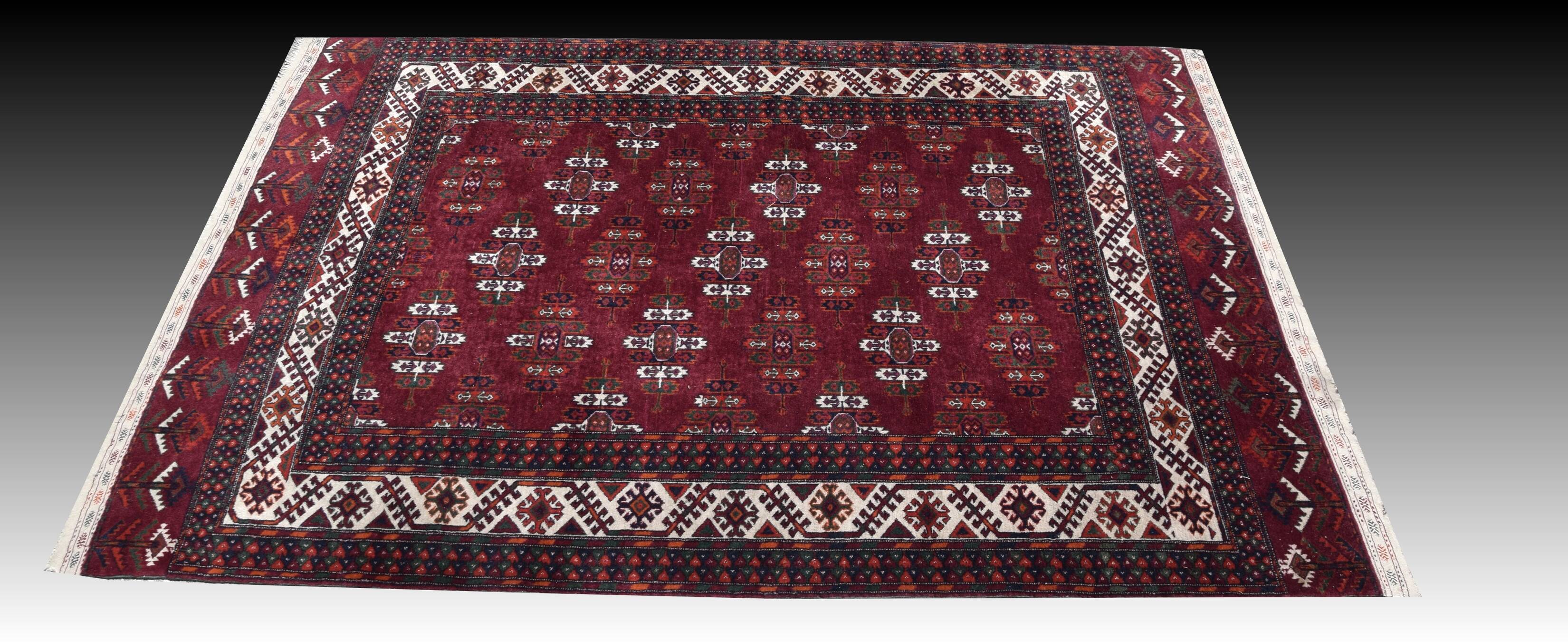 Turkmen Yomud Bukhara Oriental Rug: 2.40 X 1.60 Meters