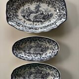 Luneville earthenware plates and dishes