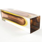 Sommerso mid-century modern vase, glass, designed by F. Poli, Italy, 1950s