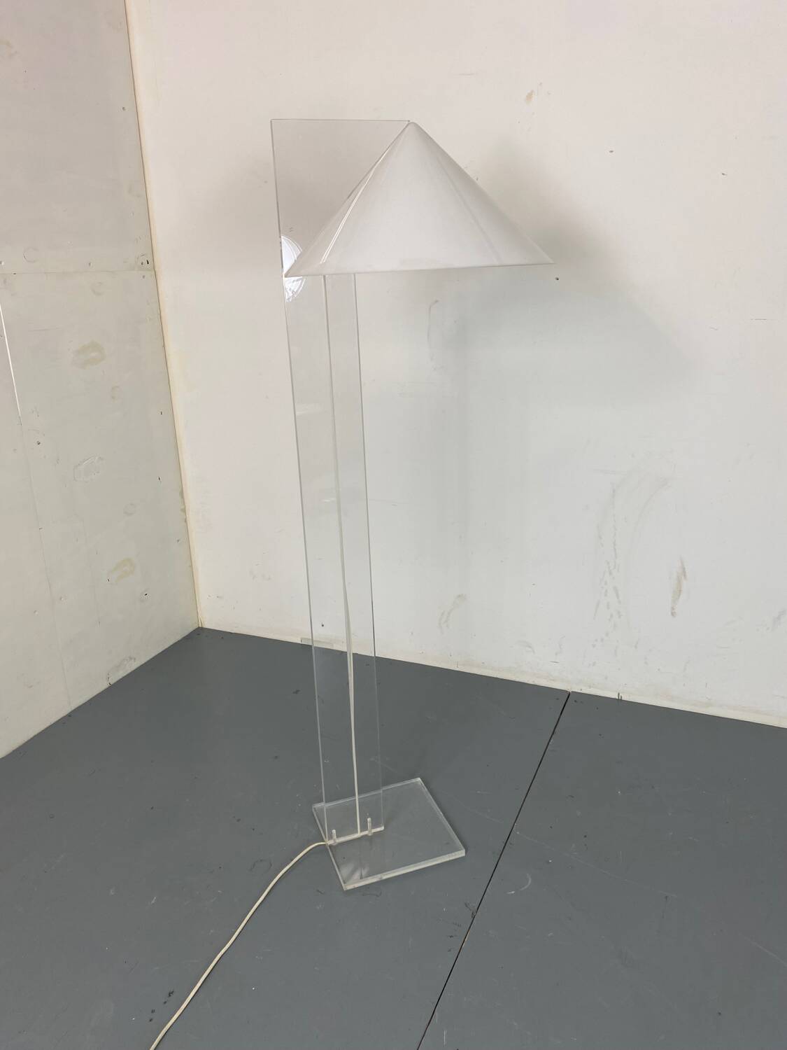 Space Age Acrylic Glass Floor Lamp by Harco Loor, 1980s
