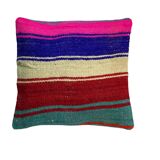 Housse de coussin kilim turc vintage, 40 x 40 cm