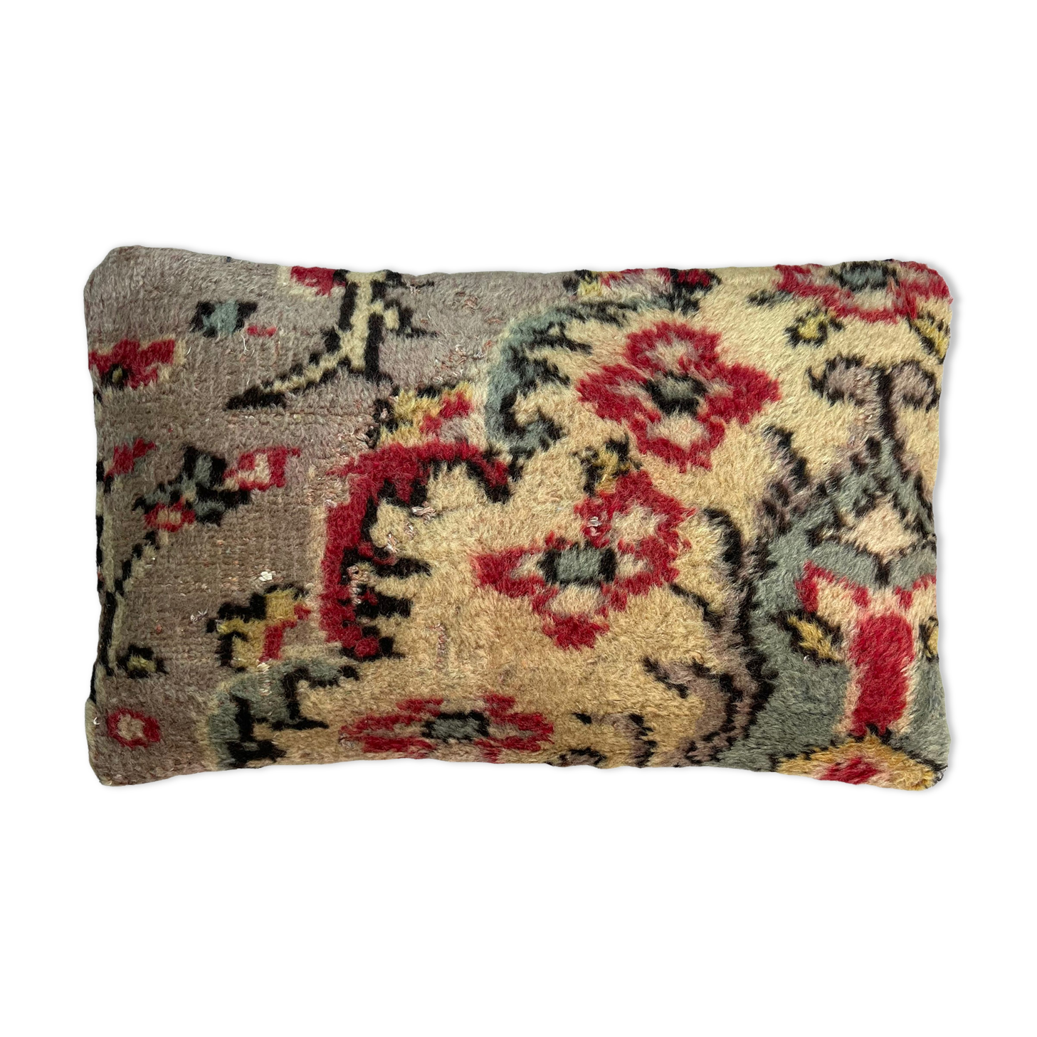 Vintage turkish rug cushion cover, 30 x 50 cm