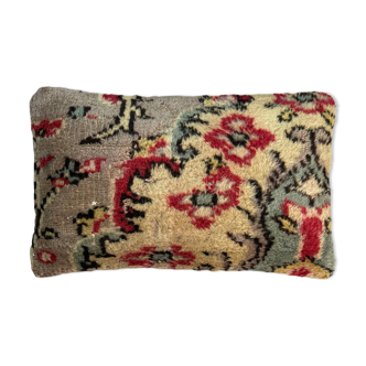 Vintage turkish rug cushion cover, 30 x 50 cm