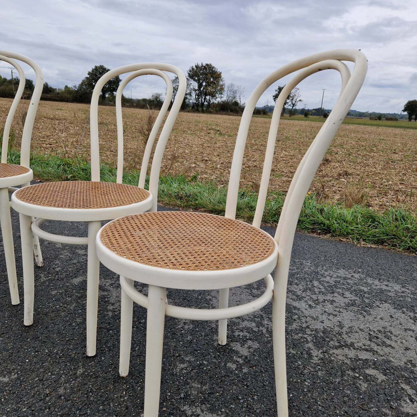 Set of 3 vintage bistro chairs