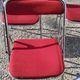 Set of 6 folding chairs from the 70s tweed and chrome metal