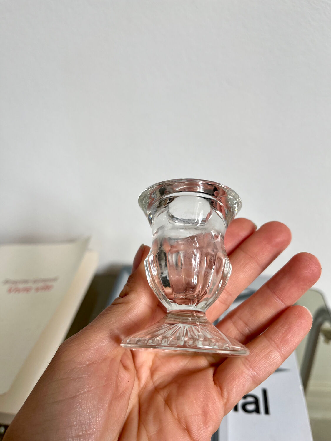 Bougeoir en verre
