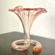 Pink trumpet vase - fleurs-de-lys in blown glass - italy 1970