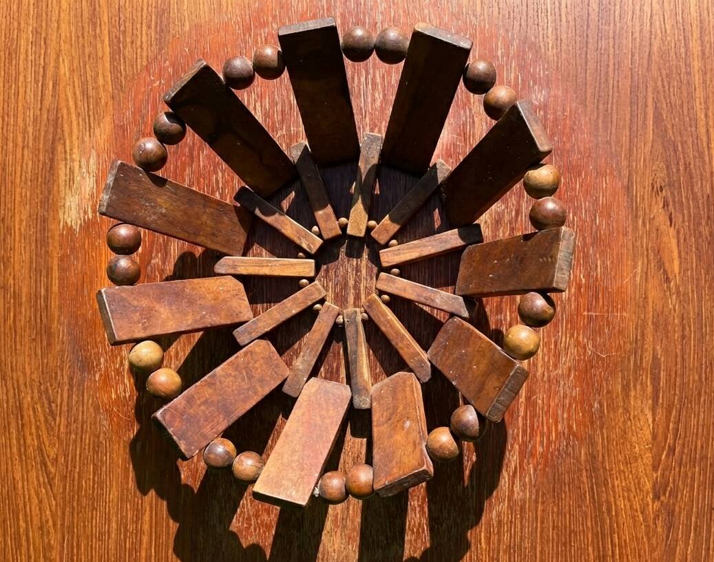 Vintage wooden basket