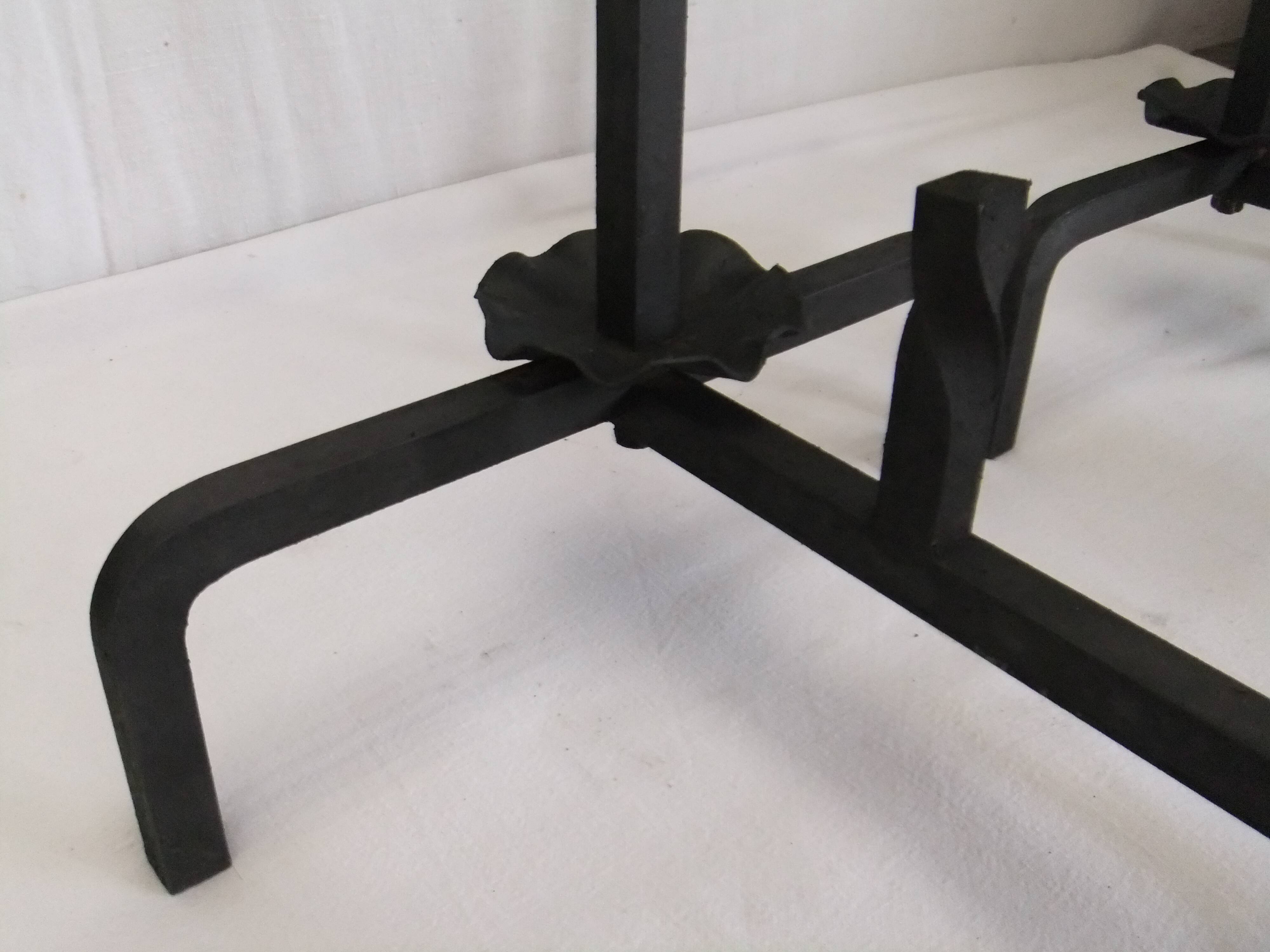 Bronze cast iron firewood fireplace accessory andier spit grill