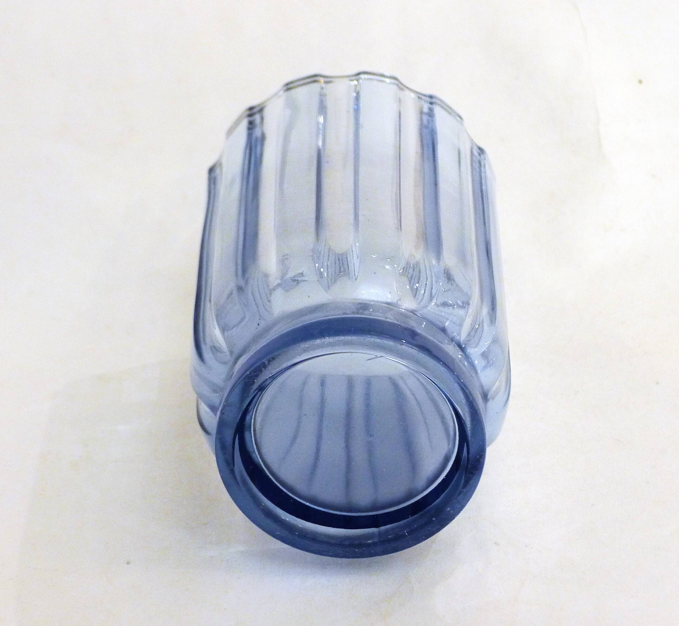 Blue Art Deco vase