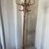 Curved wooden parrot coat rack by Baumann