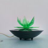 Lampe de nuit en forme de fleur de nénuphar vert, Europe de l'Est