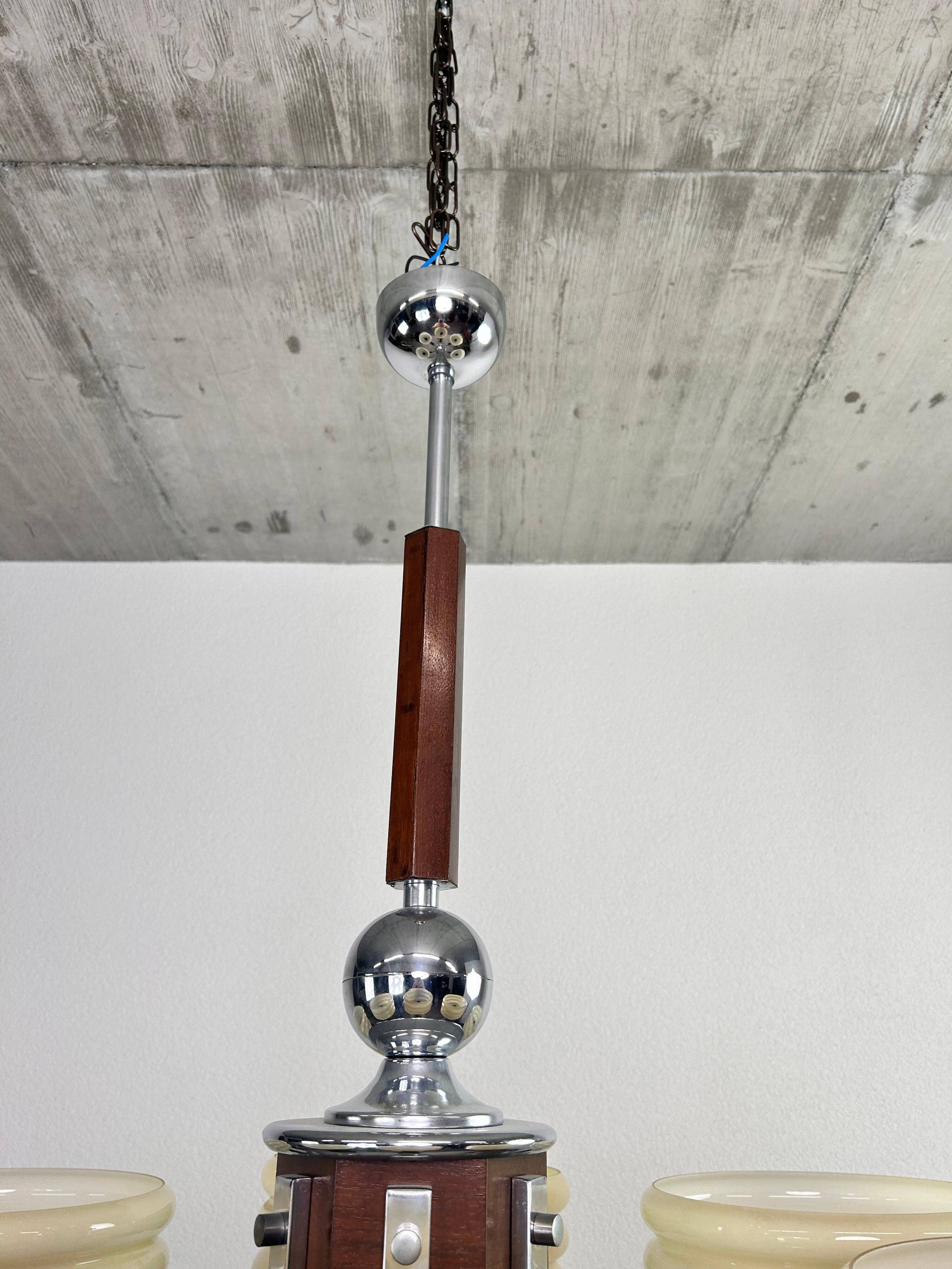 Great Art Deco chandelier attributed to Adolf Loos.