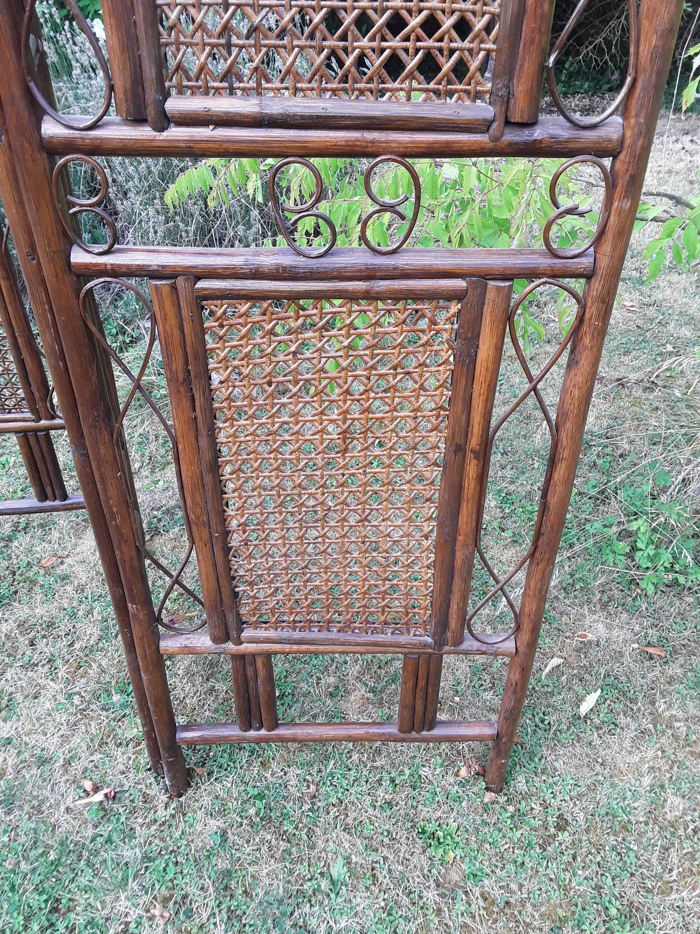 Vintage rattan screen