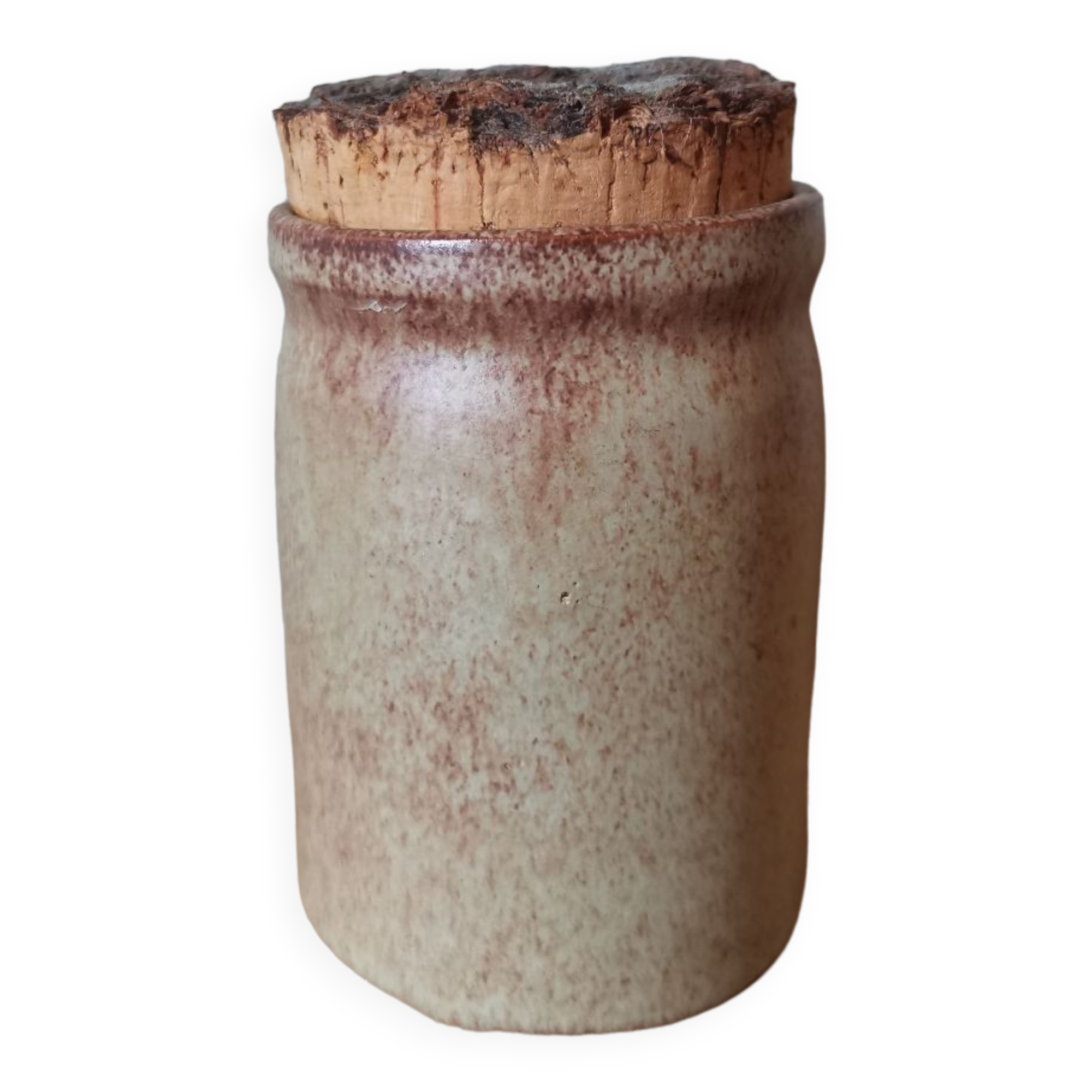 Vintage glazed stoneware spicy pot stamped