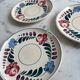 3 small hand-painted dessert plates from Sarreguemines