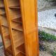 Filing cabinet with sliding curtains in double vintage wood