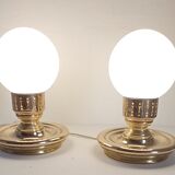 Pair of golden lamps