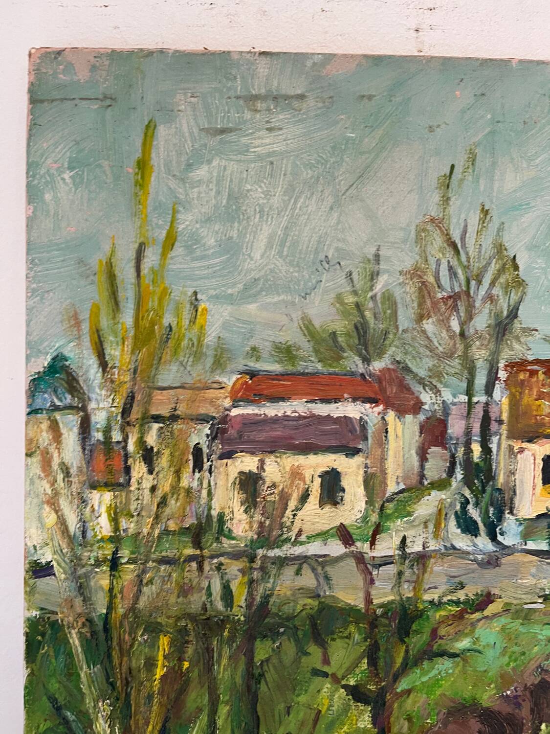 Funeral Procession, oil on panel