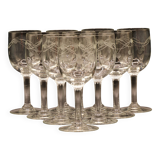 Set of 10 vintage liqueur glasses