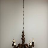 Louis XVI style wooden chandelier, 1890s