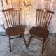 Pair of vintage Baumann western style wooden chairs #a326