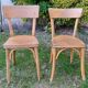 Pair of mismatched vintage bistro chairs