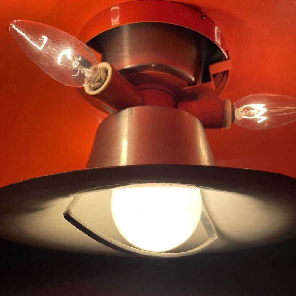 Scandinavian Danish aluminium 4-light hanging lamp