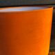 Pair of lamps 1970s Earthenware Rosenthal lampshade orange