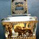 Baccarat and gilded bronze crystal box, Ancient women and lions, CHARLES X
