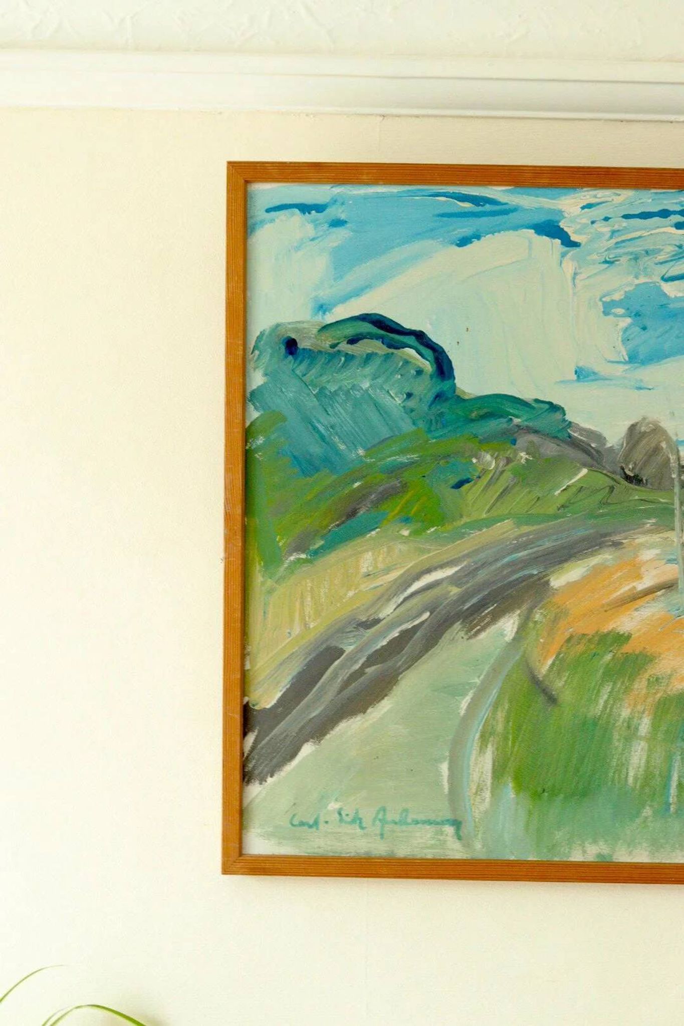 Oil on Swedish canvas "Grötviks Hamn Quarry", Carl-Erik Andersson