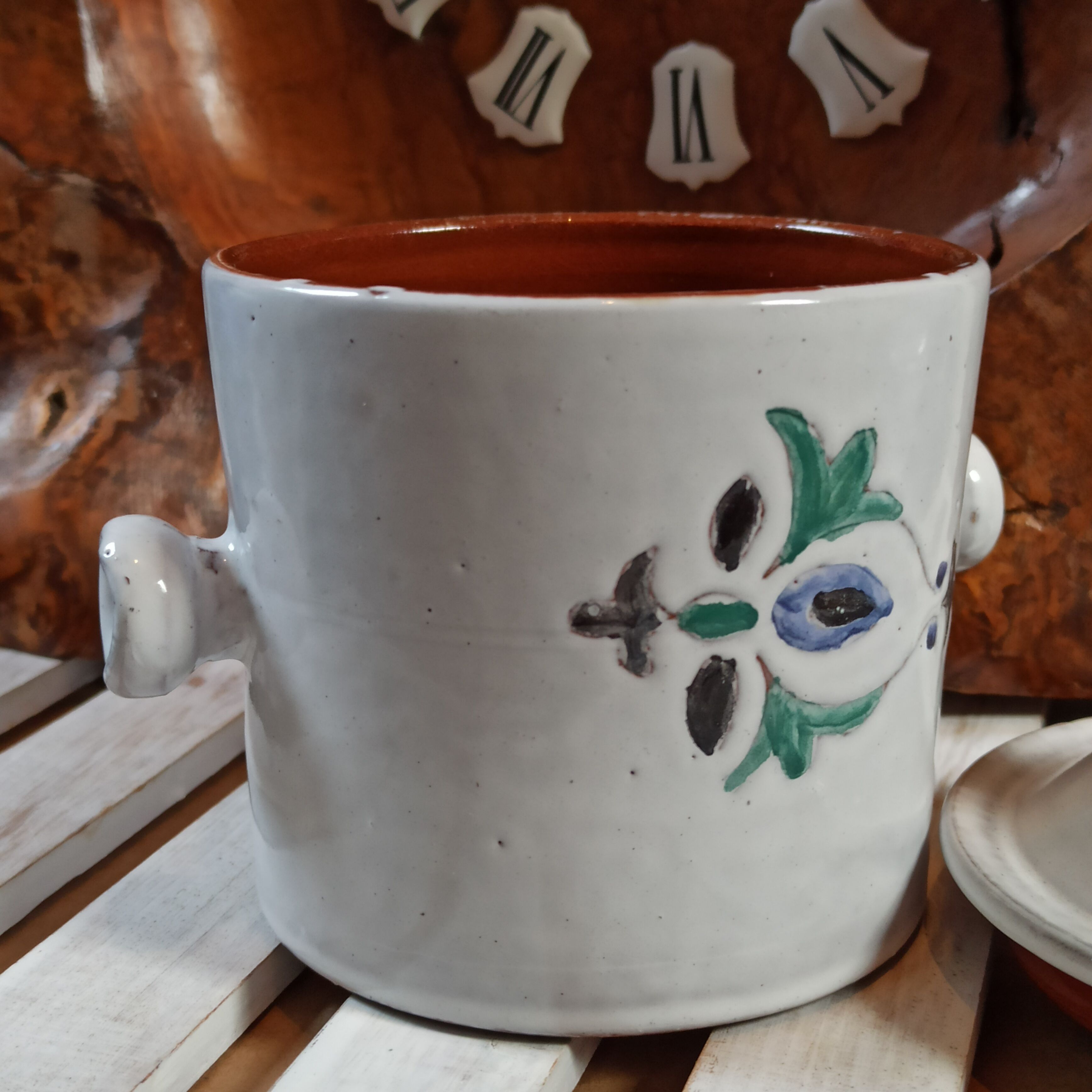 Vintage ceramic pot from Salé in Morocco